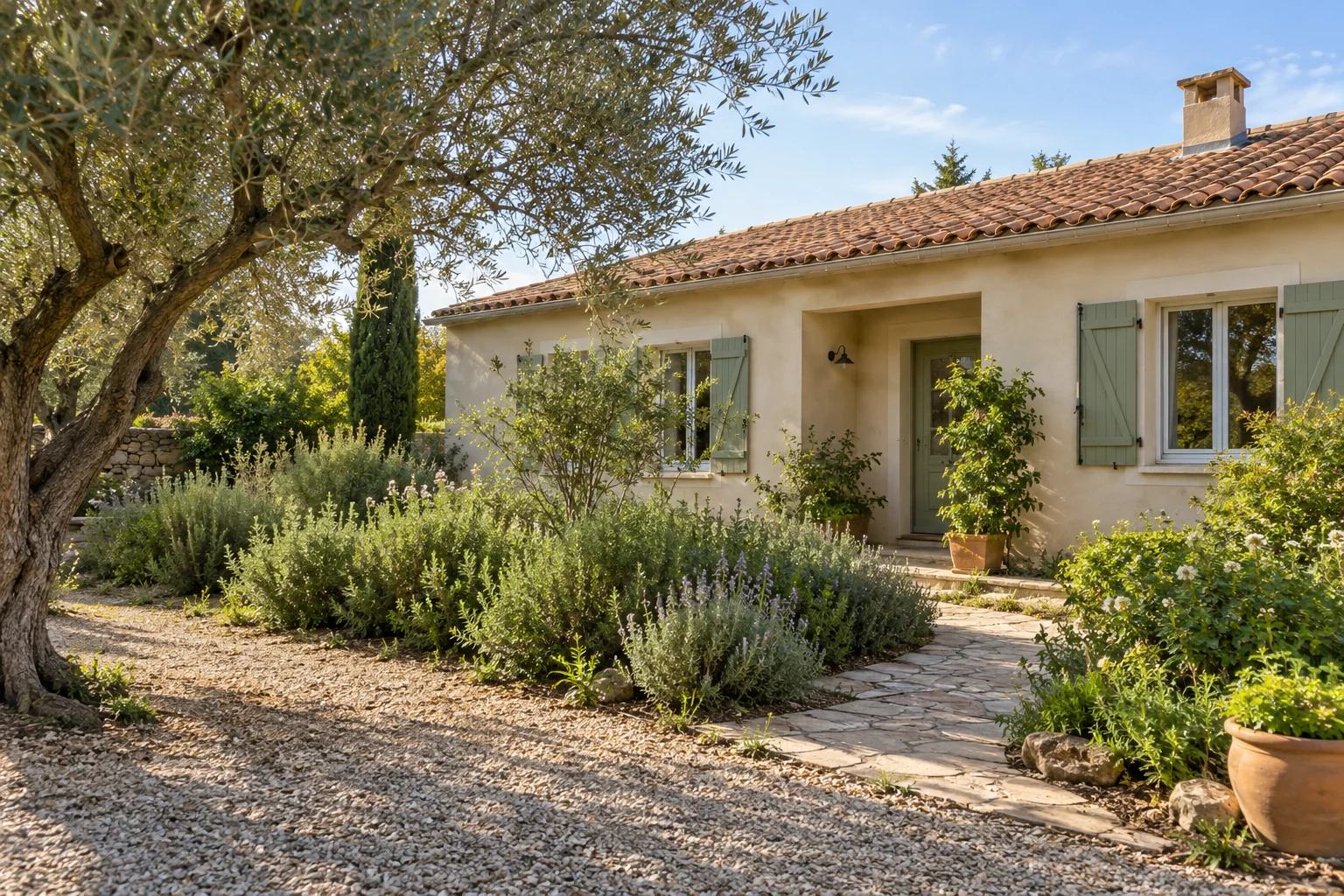 Maison méditerranéenne avec jardin arboré